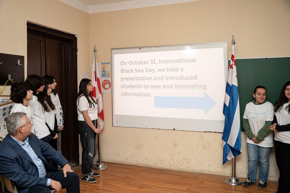 Eco Club Presentation during KfW and EU Site Mission Ajara